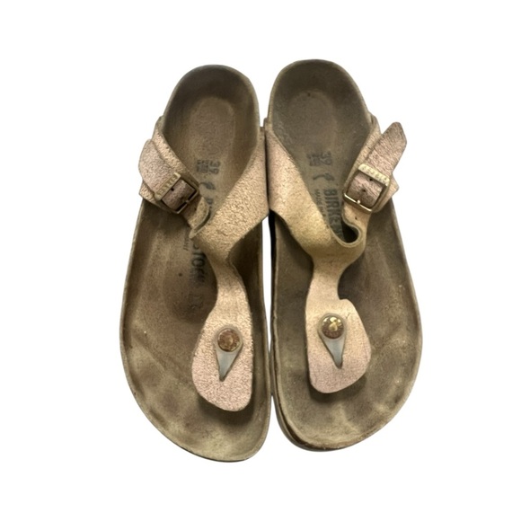 Birkenstock Gizeh Metallic Pink Sandals, size 39 - Picture 1 of 9